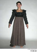  Photos Woman in Historical Dress 18 17th century Grey dress Historical clothing a poses formal dress whole body 0001.jpg